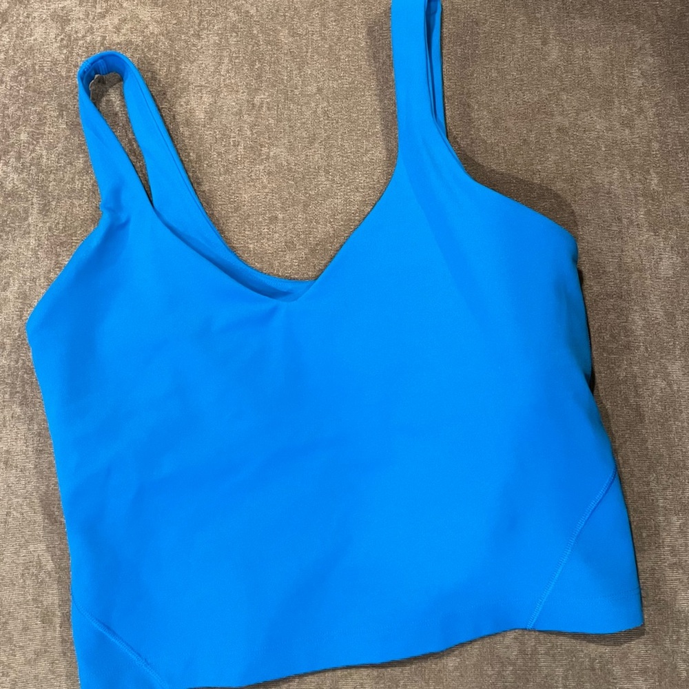 Lululemon Women's Align Tank Top in Blue, Size 6 with built in bra